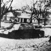 Zničený německý tank