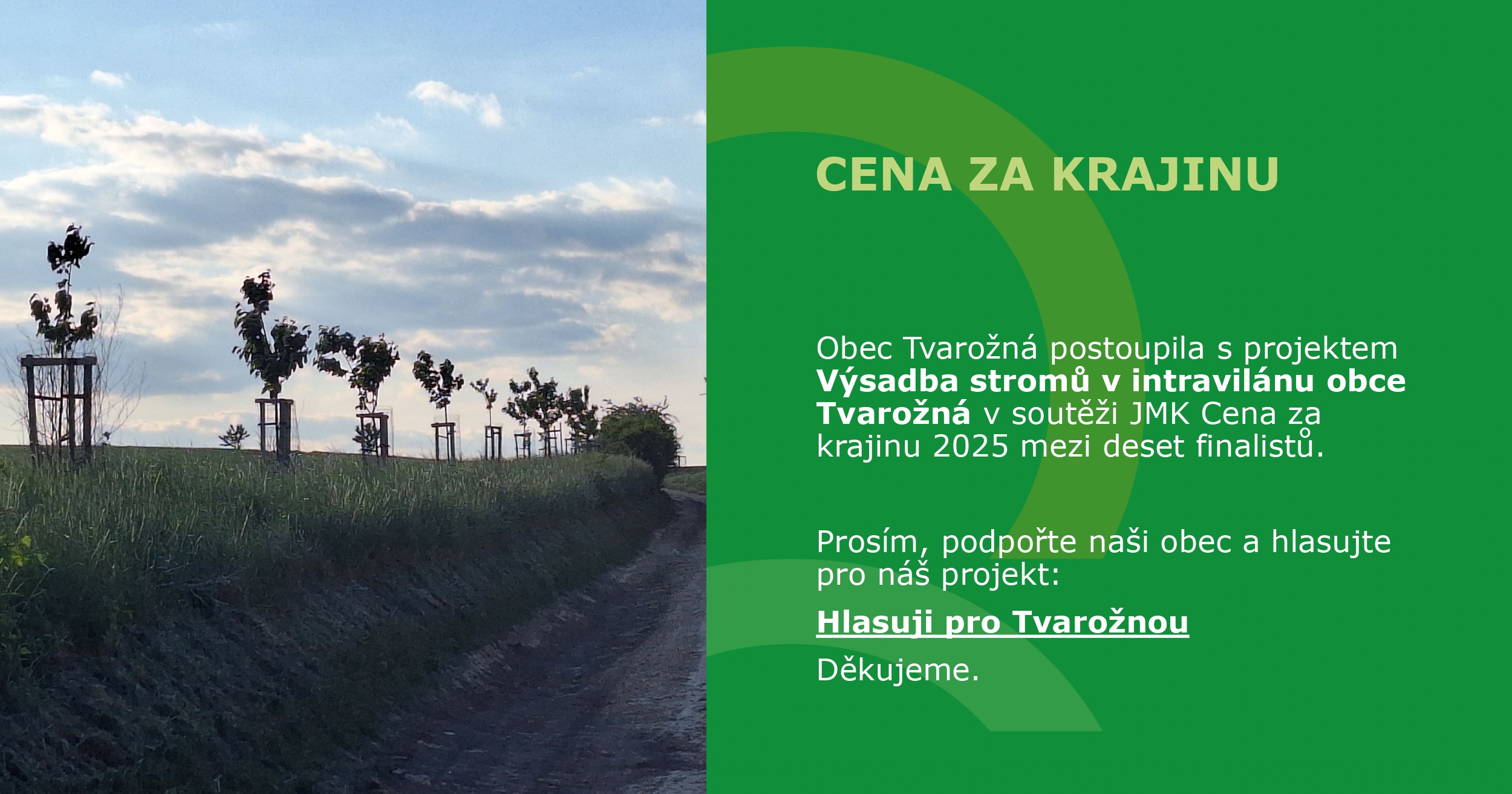 CENA ZA KRAJINU - podpořte naši obec
