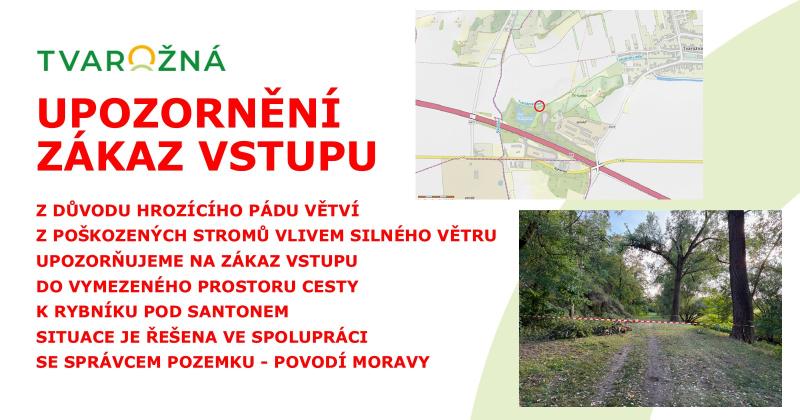 Upozornění - zákaz vstupu