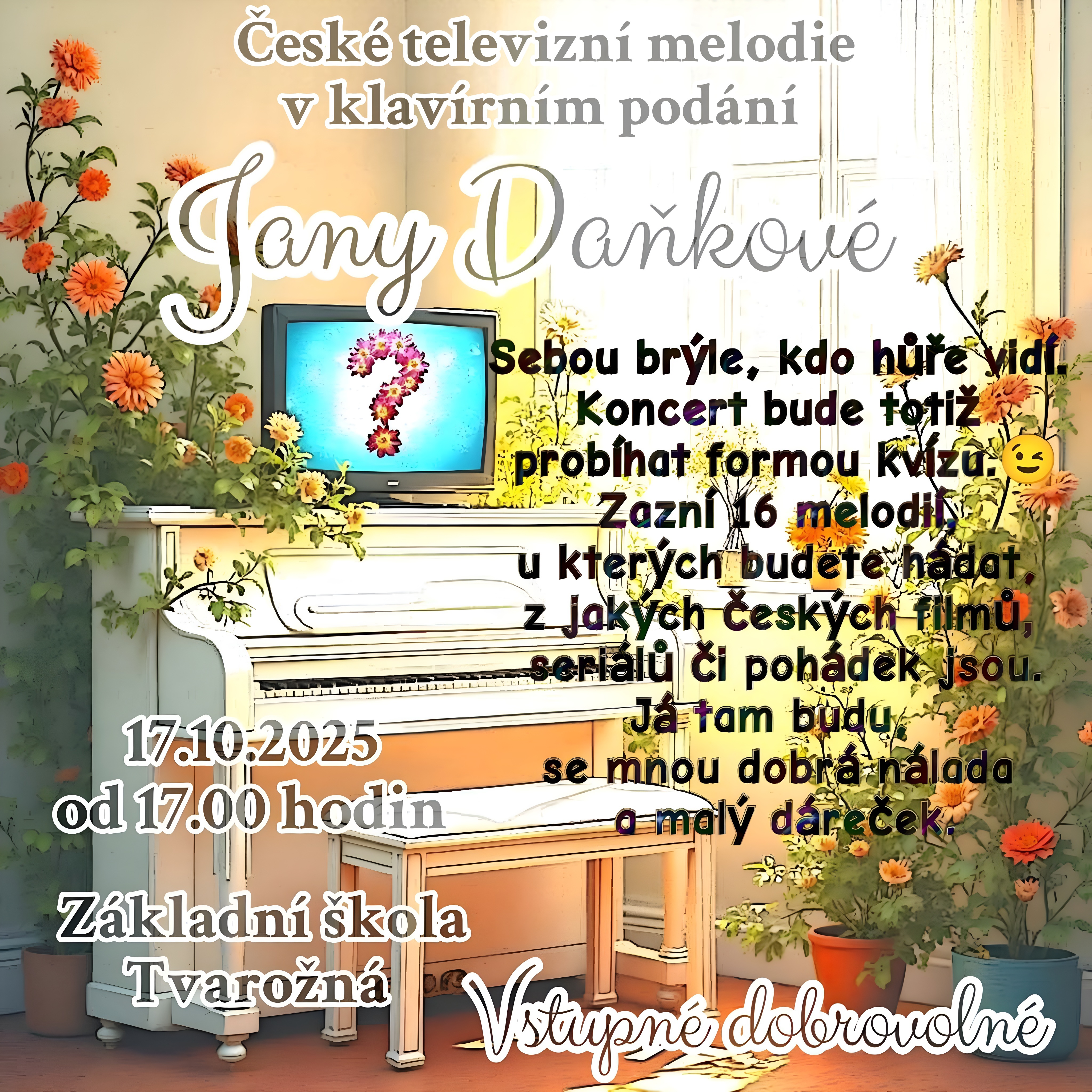 Klavírní koncert Jany Daňkové
