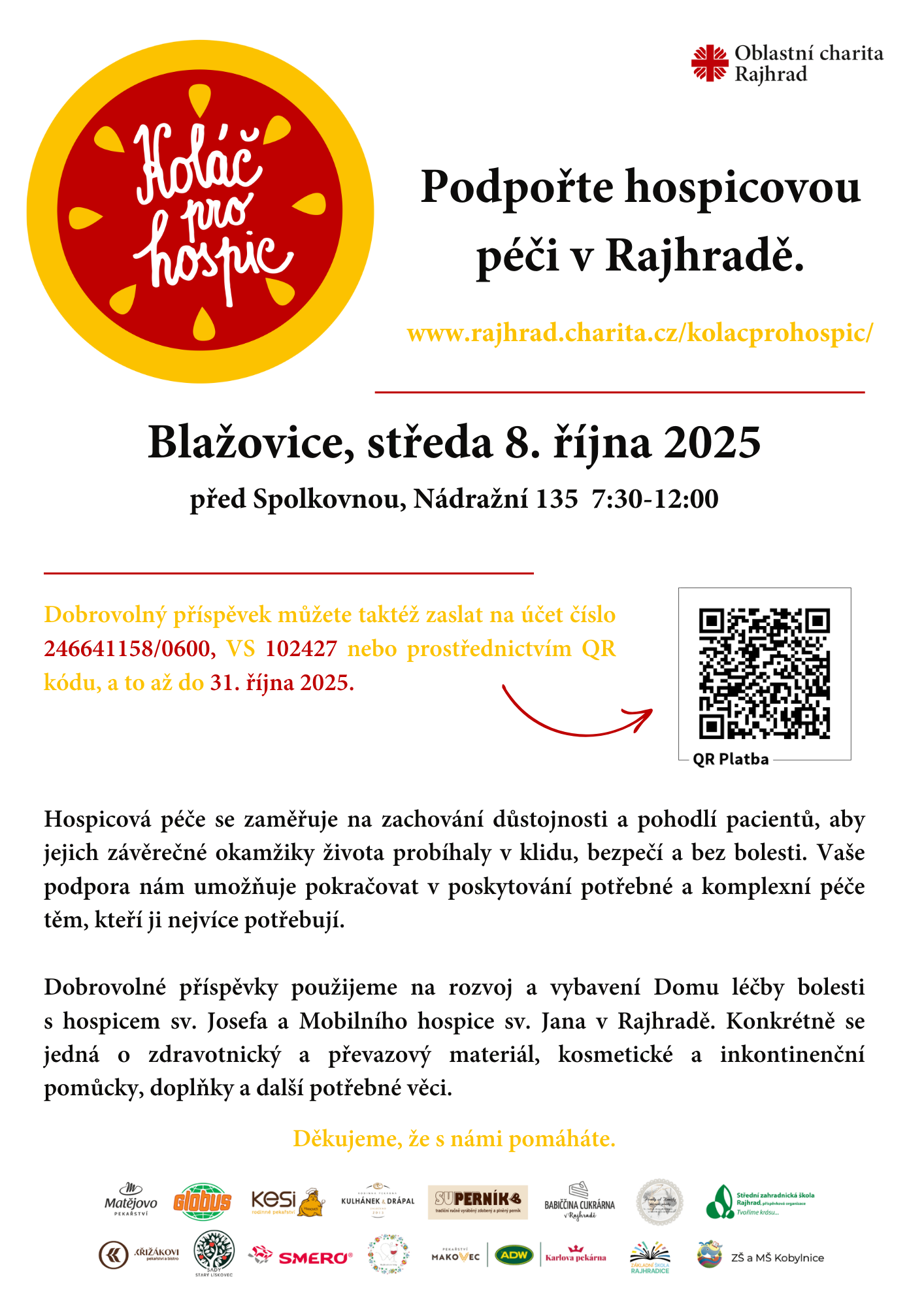 Sbírka Koláč pro hospic 