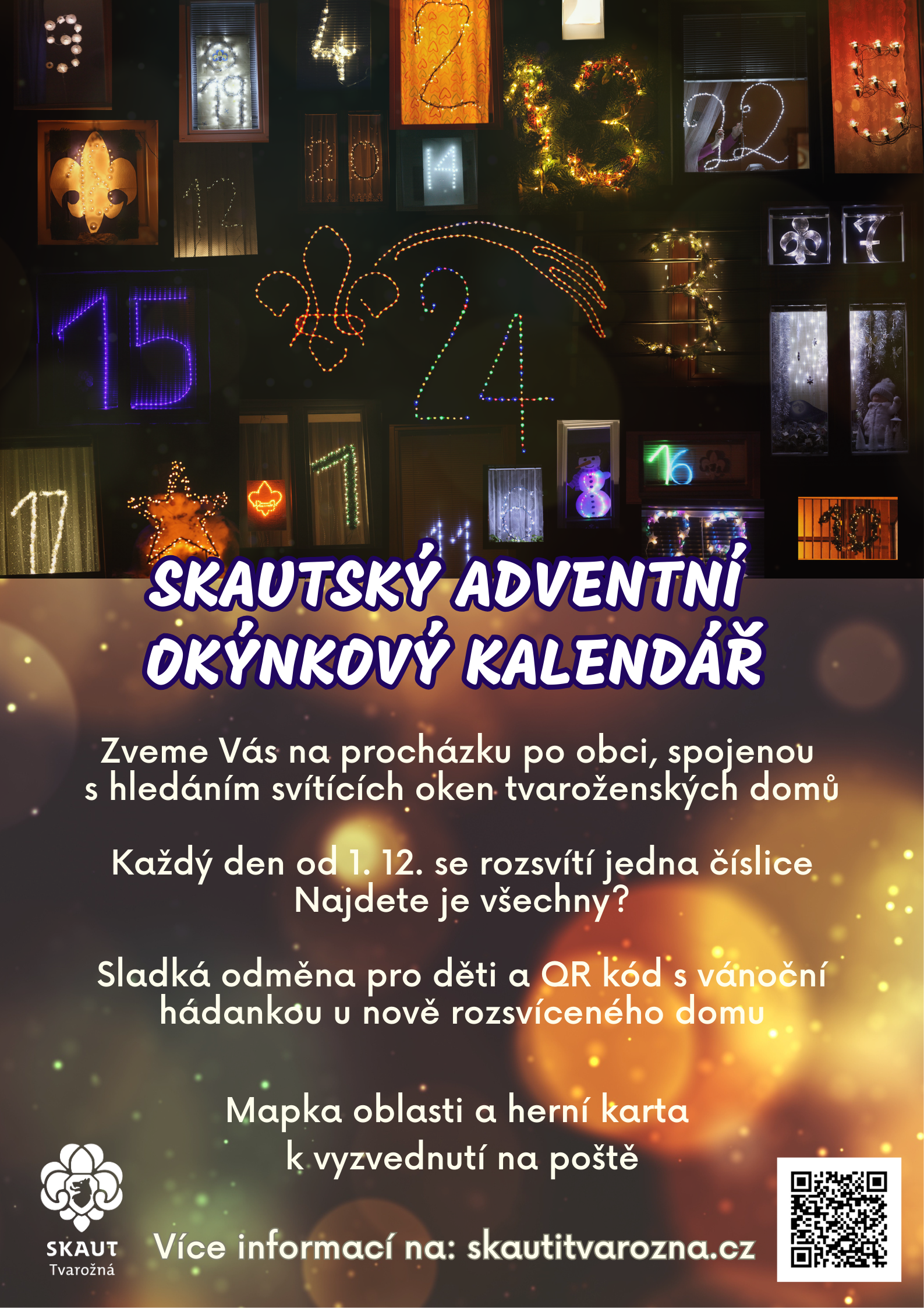 Skautský adventní okenní kalendář