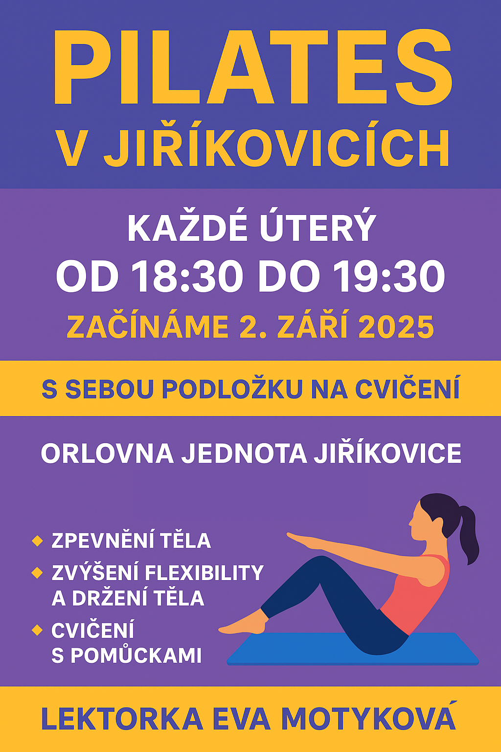 Pilates v Jiříkovicích