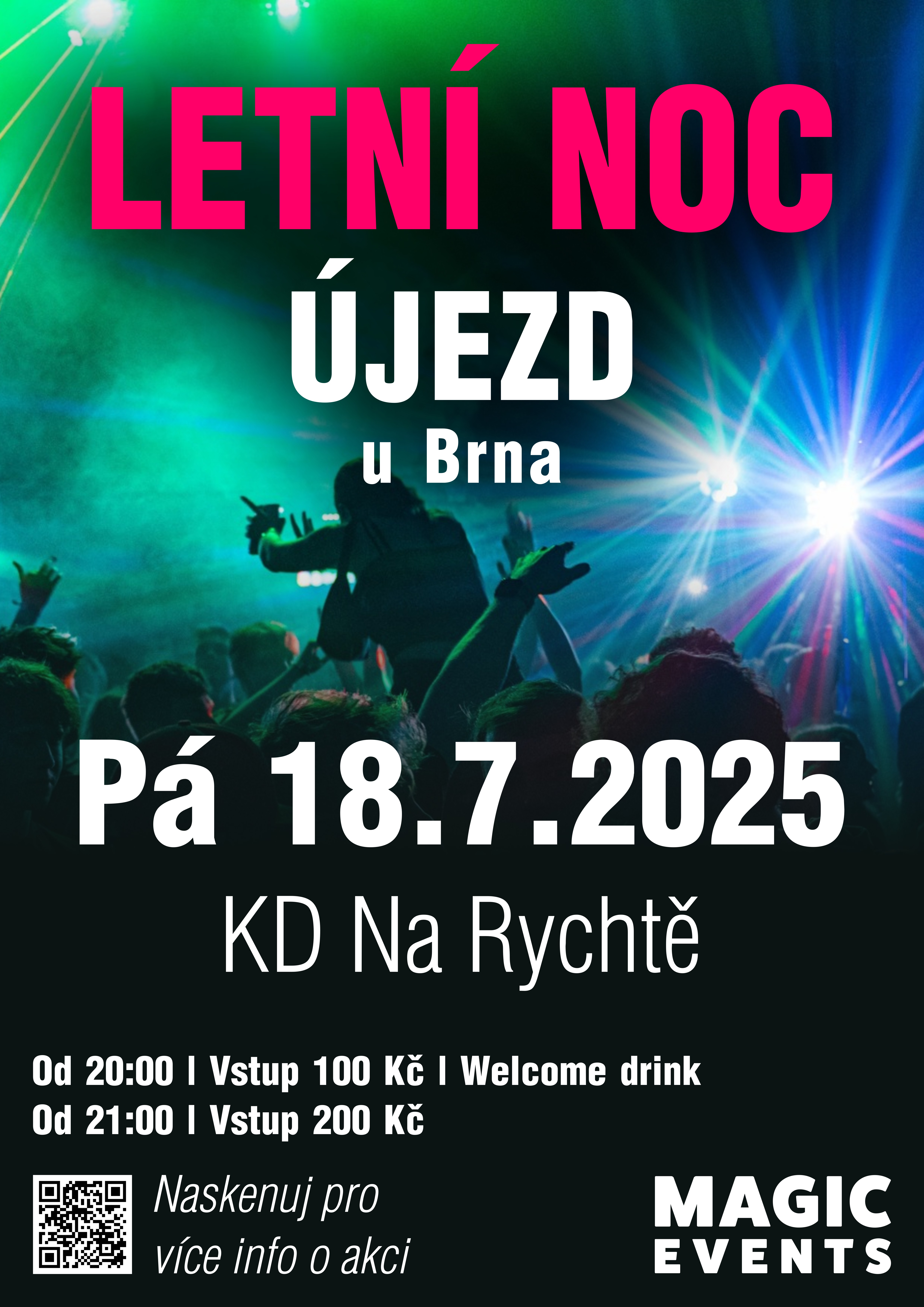Letní noc Újezd u Brna
