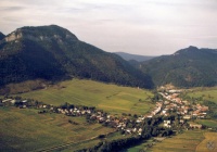 Kvačany – letecký záber